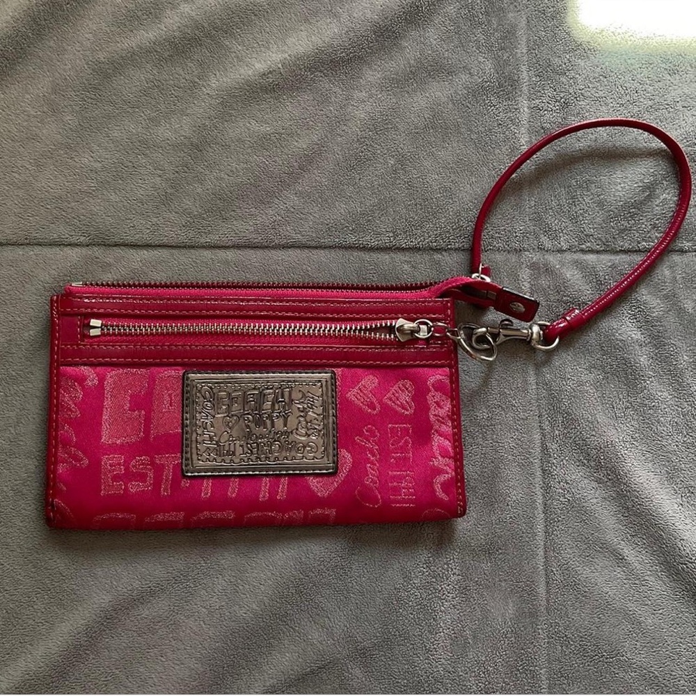 Coach Poppy Pink Wristlet